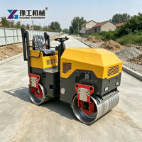 Compacteur vibrant routier de 1,5 tonne avec cadre de protection pour la sécurité de l'opérateur