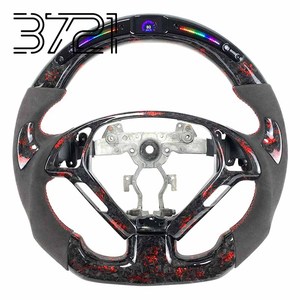 Volant sport personnalisé en fibre de carbone véritable avec LED pour Infiniti G37 G25 QX70 FX35 Q60 2007-2017 - Product Image 1
