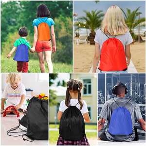 Sac de sport à cordon en polyester et nylon 210D de grande capacité avec logo personnalisé Sac à cordon pour enfants Sacs promotionnels - Product Image 5