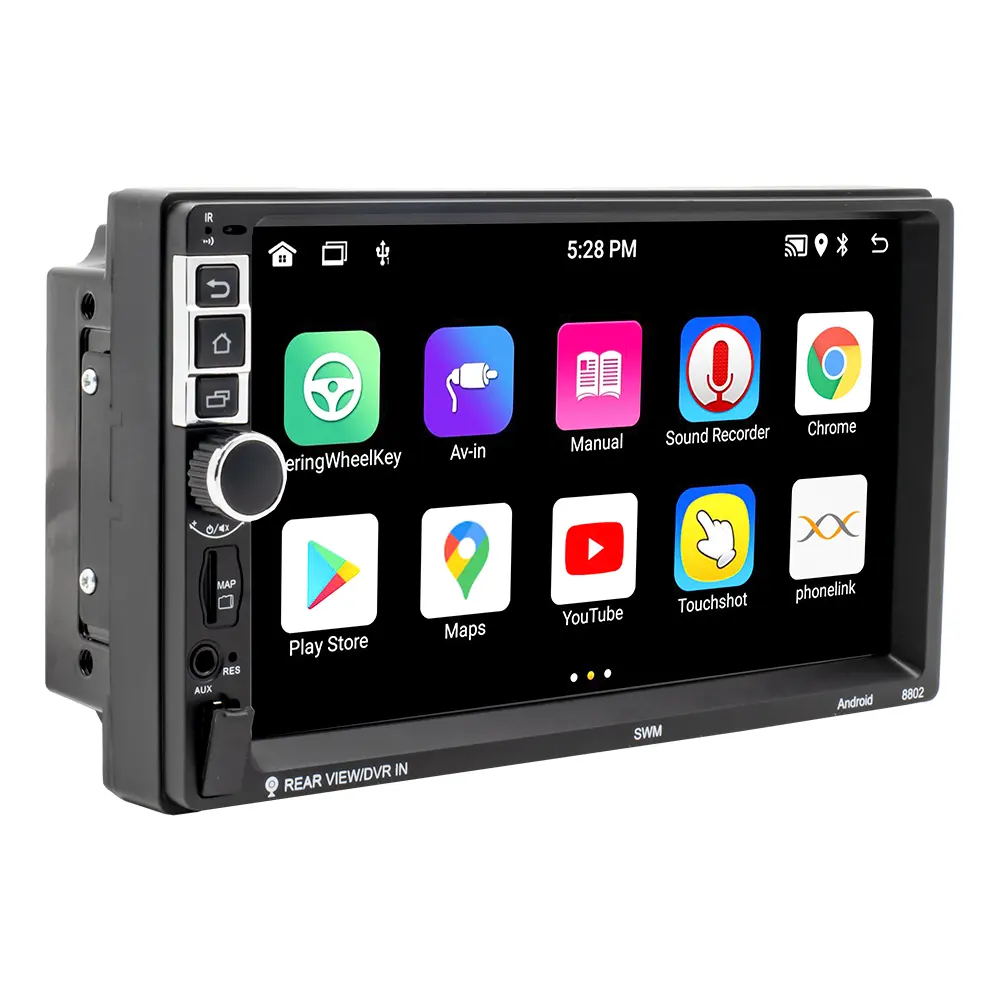 Hete Verkoop 7 Inch Autoradio Gps Navigatie Multimedia Video Bt Android Auto Dvd-Speler Voor Universele Audio Stereo