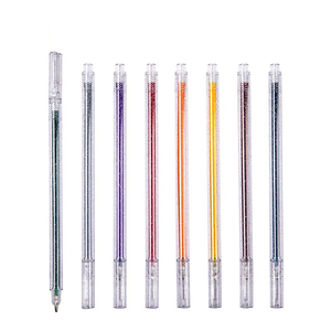 X1028-2 便宜的闪光荧光笔中性笔，促销用墨水金属笔和绘画彩色笔，适合学校书写、涂色 - Product Image 1