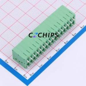 MX205V-3.5-16P-GN01-Cu-A Spring Terminal Block Through hole Component (THT),P=3.5mm Connector 1x16P 3.5mm Green Through Hole - Product Image 2