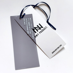 Xp-sıcak tasarım moda özel asılı kıyafet etiketi PVC salıncak etiketleri temizle plastik hangtag dize halat ile butik giysi için - Product Image 3