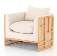 Meubles de maison chaise de loisirs fauteuil de café nordique fauteuil de canapé de salon en rotin en bois massif