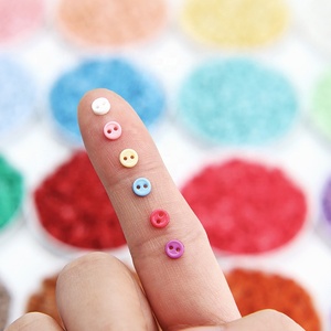 Siêu Nhỏ 4Mm Nhựa Mỏng Biên Giới Hai Mắt Heo Mũi Bé Ăn Mặc Búp Bê Nút Mini Nút Cho Tùy Chỉnh - Product Image 2