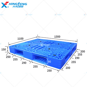 Nhiệm Vụ Nặng Nề Tái Chế Nhựa <span class=keywords><strong>Pallet</strong></span> Euro Phong Cách Đôi Phải Đối Mặt 4-Cách Nhập Stackable Nhựa <span class=keywords><strong>Pallet</strong></span> 1300*1100*150 Mm Cho Bán - Product Image 1