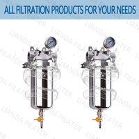 LIANDA Nouveau SS316L SS304 Acier inoxydable Boîtier de filtre 20-30 pouces Système de filtration de bière à cartouches multiples