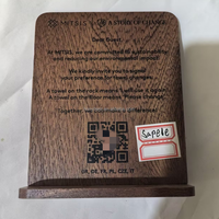 Support de Présentation en Bois Rustique pour Codes QR de Réseaux Sociaux et d'Applications de Paiement (Cash App), Idéal pour Entreprises, Bureaux, Décoration Intérieure et Affichage de Paiements