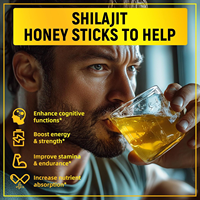 Résine de Shilajit de l'Himalaya OEM/ODM avec du miel, 30 bâtonnets/boîte, bâtonnets de miel Shilajit pour adultes - Améliore l'immunité |   Herblink