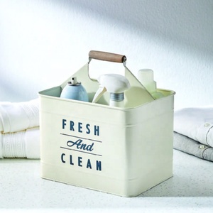 Organisateur d'argenterie en <span class=keywords><strong>acier</strong></span> <span class=keywords><strong>galvanisé</strong></span> Porte-couverts Récipient de rangement pour la lessive Nettoyage de la lessive en métal Organisateur pour la lessive - Product Image 4