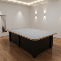 Table de billard de compétition professionnelle personnalisée de 12 pieds x 6 pieds, noir mat, pour le sport, les divertissements familiaux, les jeux, les matchs