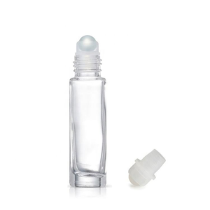 Bouteilles roll-on en verre transparentes personnalisables de 10 ml et 15 ml avec bille roulante en acier inoxydable pour gloss à lèvres avec capuchon - Product Image 4