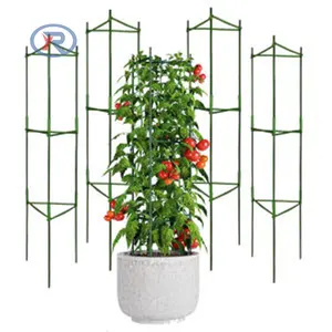 New type green support growing plant stake/Assembled Garden Stake with Connector Adjustable Tomato Plant Support Cage