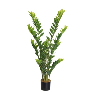 Árbol artificial de Zamiifolia, bonsái, árbol artificial alto, plantas artificiales, follaje artificial para decoración de interiores y exteriores, sala de estar. - Product Image 1