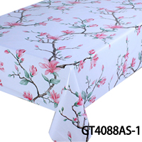Nappe en PVC à design unique, facile à nettoyer, avec motif de fleurs de prunier exquises, design personnalisé