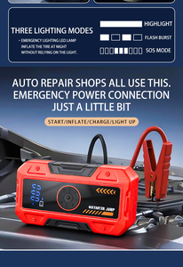 <span class=keywords><strong>Arrancador</strong></span> de Emergencia 6000mAh Rojo <span class=keywords><strong>para</strong></span> Coche, Batería de 1000A con <span class=keywords><strong>Pinzas</strong></span> de Seguridad, Paquete de Energía Portátil <span class=keywords><strong>para</strong></span> Vehículos, Motocicletas, SUV e Inflador - Product Image 6