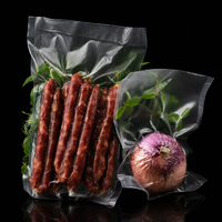 Sacs d'emballage sous vide personnalisés gaufrés, design texturé, qualité alimentaire, pochettes de conservation sous vide pour saucisses, viande, aliments surgelés