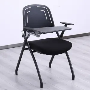 High Quality Foldable Training Chair Plastic Conference Training Chair With Writing Pad Tablet Conference Chair Meeting Room