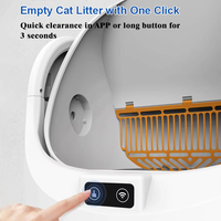 Bac à litière pour chat à nettoyage automatique, facile à nettoyer, contrôle par application intelligente, grande capacité, capteurs de sécurité, faible bruit, contrôle des odeurs