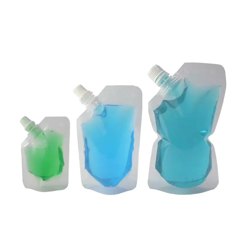 30ml 50ml 100ml spout pouch bag stand up liquid pouch with spout the clear spout bag for drinks packaging