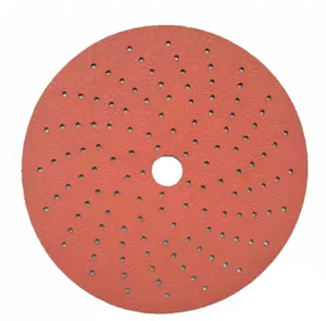 แผ่นกระดาษทรายเซรามิกสีส้มขนาด125มม. แผ่นขัด15รูแบบตะขอและห่วง - Product Image 3