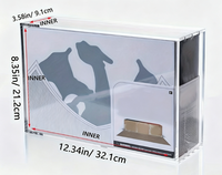Boîte de rangement domestique en acrylique transparent en gros avec panneaux haute transparence, ton neutre, présentoir de vente au détail, étanche à la poussière, sans joint