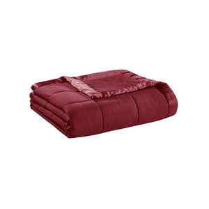 DB Queen Size Lightweight Down Alternative Blanket Satin Trim <b>100</b>% Cotton Nonwoven Technics Portable Solid Pattern for All Seaso - Product Image 4