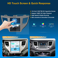 Lecteur multimédia automobile 2026 pour Tucson 2015-2016, écran tactile IPS 10,4 pouces avec CarPlay, Android Auto, DSP, montage sur tableau de bord