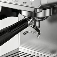 Mesin Pembuat Kopi Mini Italia Semi-Otomatis Dual Boiler dengan Layar Sentuh Berwarna dan Penggiling Kopi