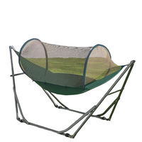 Balançoire de camping intérieure/extérieure avec structure en acier inoxydable, lit balançoire portable