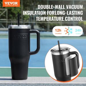 DB 40 oz Insulated Stainless Steel Tumbler Handheld Coffee <b>Cup</b> <b>with</b> Lid and <b>Straw</b> Microwave Safe Hot and <b>Cold</b> Function - Product Image 2