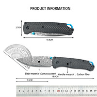 BM 535 Açık Hava EDC Katlanır Bıçak Şam Çelik Bıçak Karbon Fiber Saplı Kamp Çakısı Anahtar Delikli DIY OEM