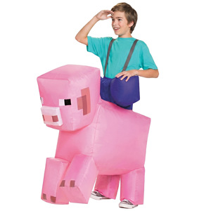 Minecraft Pig Ride On <b>Inflatable</b> Costume Child Size 8-13 Years <b>Halloween</b> Party Costume - Product Image 5