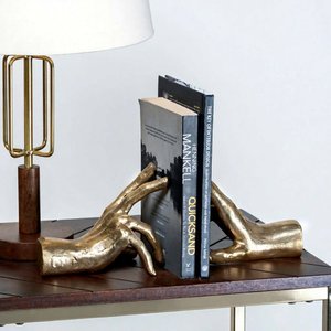 Porte-livres sculpturaux en métal en forme de main, design moderne, décoration de luxe pour la maison, le bureau, la bibliothèque, cadeau pour les lecteurs - Product Image 1