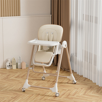 Chaise haute multifonctionnelle 3 en 1 Clafbebe pour bébé et enfant, chaise haute réglable, pliable et portable pour l'alimentation des bébés