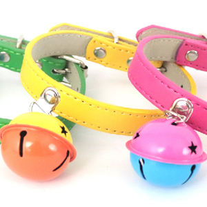 Collier pour animaux de compagnie en PU classique, durable, solide, petit, avec cloche élégante, S1.6*35cm - Product Image 4