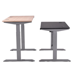 משרד לבן תחנת עבודה כפולה מנוע חשמלי שולחן בעמידה מסגרת לבן קטן גובה חשמלי מתכוונן שולחן - Product Image 3