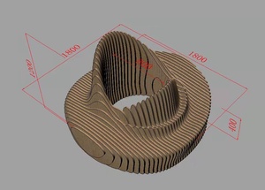 Wooden Art Seating Commercial Arc-Shaped Stools Outdoor Artistic Landscape Anti-Corrosion <b>Wood</b> Custom-Shaped Solid <b>Wood</b> <b>Slices</b> - Product Image 4