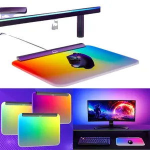 Alfombrilla <span class=keywords><strong>de</strong></span> Ratón Chasing Light con Iluminación Ambiental SKYDIMO DIY Controlable, RGB, Retroiluminación Colorida, Tipo C USB C, para Gamers - Product Image 1