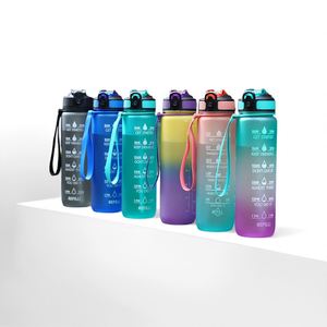 Promotional Drinkware 600ml 1000ml Tritian Dpa Free Workout Sports Motivational Water <b>Bottle</b> With Printed Logo - Product Image 1