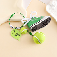 Porte-clés créatif en alliage en forme de mini raquette de tennis, coloré, pour les fans de tennis et accessoires de sac