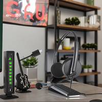 Casque de centre de service clientèle Casques de communication informatique en ligne avec interface ENC, microphone et USB pour vidéoconférence