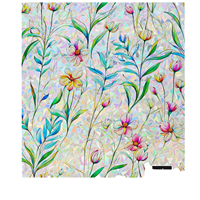 Jinyi Halbtransparente Farbige Heim-Deko DIY Mattierte Sichtschutz Bedruckte Selbstklebende Abziehbare Aufklebbare Glasfensterfolie