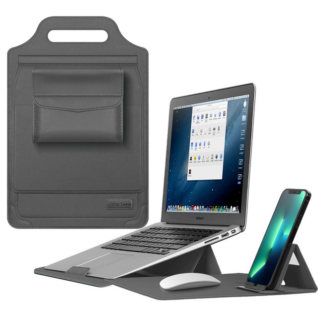 Laptop Sleeve Bags for Business Travel Custom logo Waterproof Computer14/15/16 Inch Tablet Bag with Foldable Stand