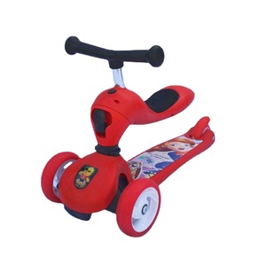 สกู๊ตเตอร์แบบมีแป้นเหยียบสำหรับเด็ก 2-in-1 แบบพับได้สำหรับเด็กอายุ 12 เดือนขึ้นไป สีฟ้า สีแดง สีชมพู - Product Image 3