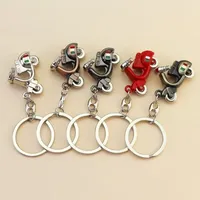 Porte-clés créatif mini moto 3D en métal, petite moto de simulation, pendentif personnalisé pour sac à dos, cadeau pour les passionnés de moto
