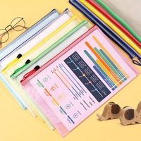 Vente en gros de sacs à fermeture éclair en filet pour organiser des sacs à documents étanches pochettes de fournitures scolaires de nombreuses couleurs en stock