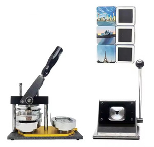 <strong>Manual</strong> 50*50mm Square Plastic <strong>Button</strong> <strong>Badge</strong> <strong>Making</strong> <strong>Machine</strong> for Magnetic Fridge Stickers (New) - Product Image 3