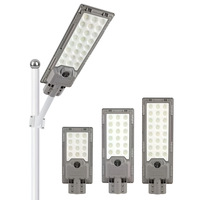 Lampes solaires LED Sola Lights, lampes solaires composées 100W 200W 300W tout-en-un avec capteur d'induction, indice de protection IP66 pour une utilisation en extérieur dans les zones rurales