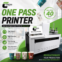 Single Pass Digital Inkjet Printer for Paper Cup Side Wall Printing Logo Food Printer CMYK 4-Color Dye Ink High-Speed Automatic